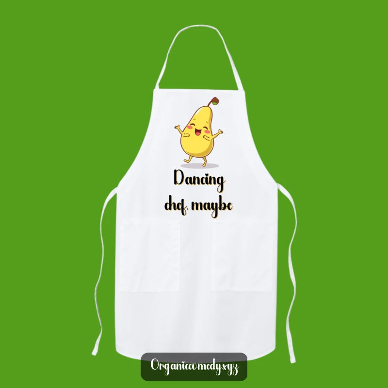 Funny Pear Dance Apron - Kitchen Fruit Cartoon Chef Gift