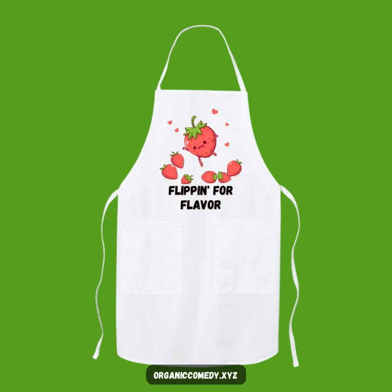 Funny Strawberry Somersault Apron - Kitchen Cartoon Fruit Chef Gift