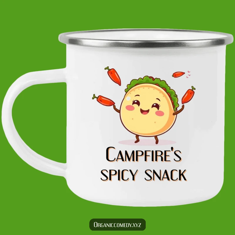 Funny Taco Juggling Camping Mug: Fiesta Fun for Your Outdoor Adventures!
