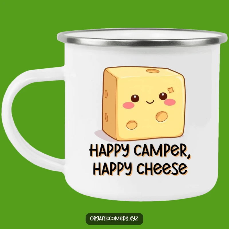 Funny Wiggling Cheese Camping Mug: Adventure with Joy, Perfect Gift