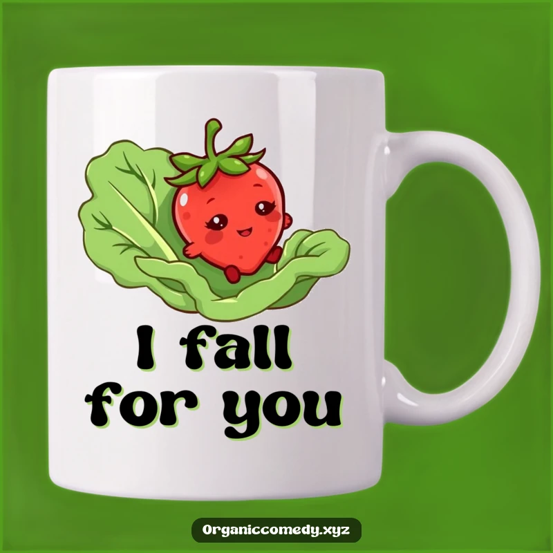 Funny Strawberry Tripping Mug: Adorable Bashful Veggie Mishap Gift