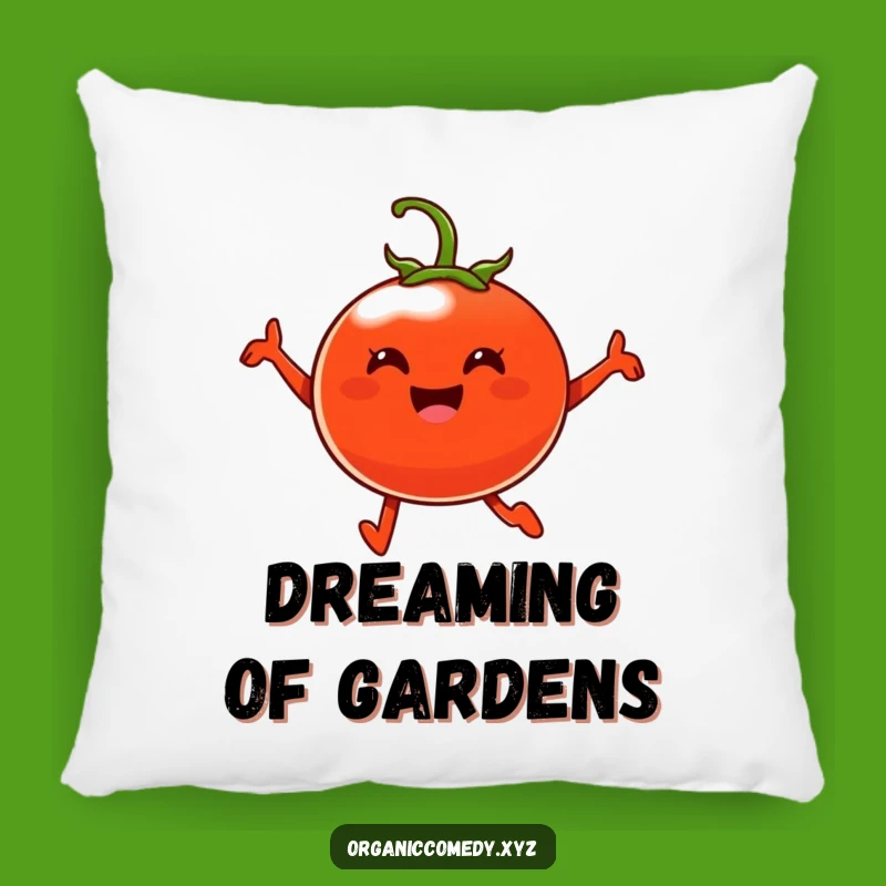 Funny Tomato Leap Pillow - Comfy Accent for a Cheerful Home