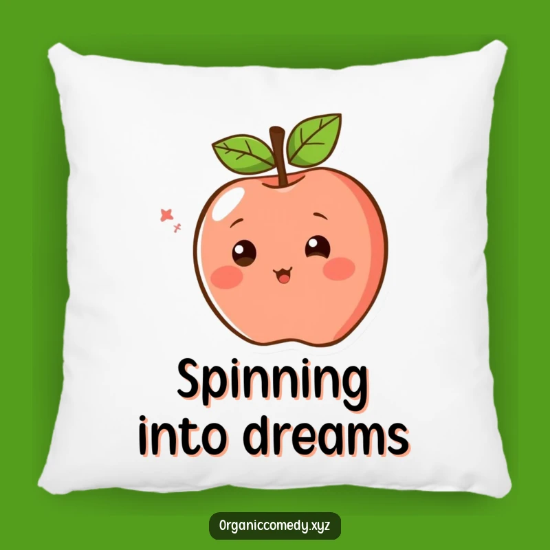Funny Spinning Apple Pillow: Cozy Blush, Perfect Comfy Funny Gift