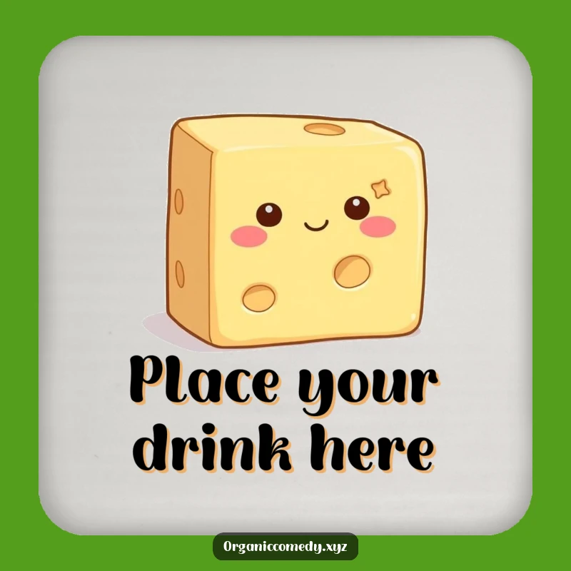 Funny Wiggling Cheese Coaster: Protect Surfaces with Smiles, Great Gift