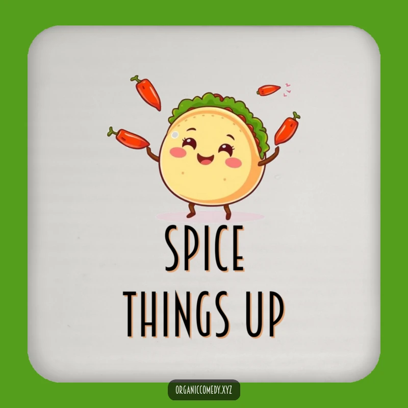 Funny Taco Juggling Coasters: Protect Surfaces with Festive Flair!