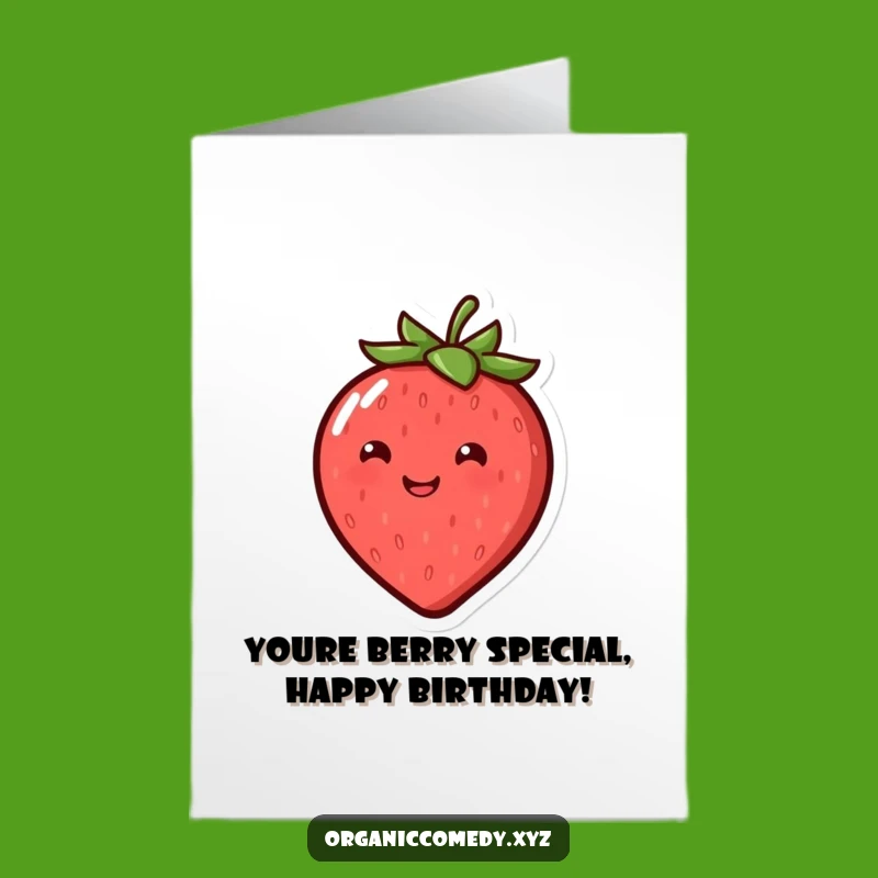 Free Printable Birthday Card: Bouncing Strawberry, Joyful Downloadable Gift!