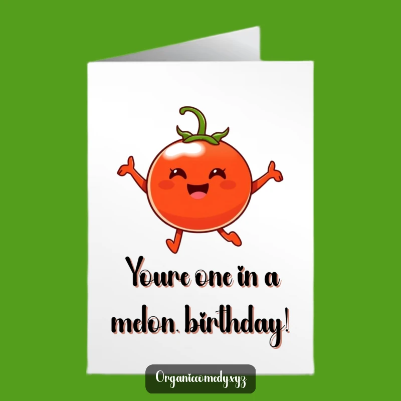 Free Printable Birthday Card: Leaping Tomato, Joyful Downloadable Gift!