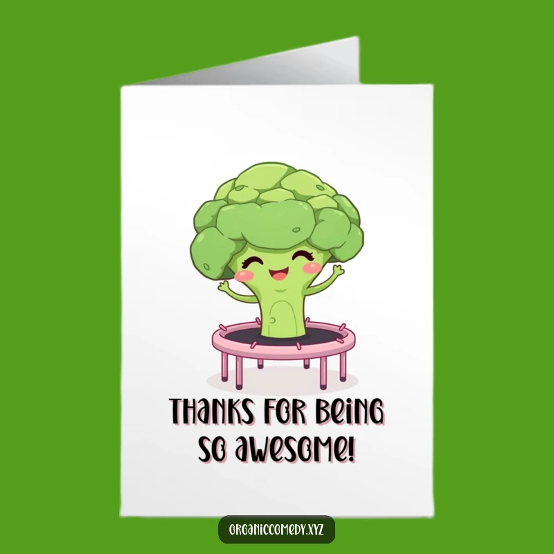 Free Printable Thank You Card: Bouncy Broccoli, Grateful Veggie Joy