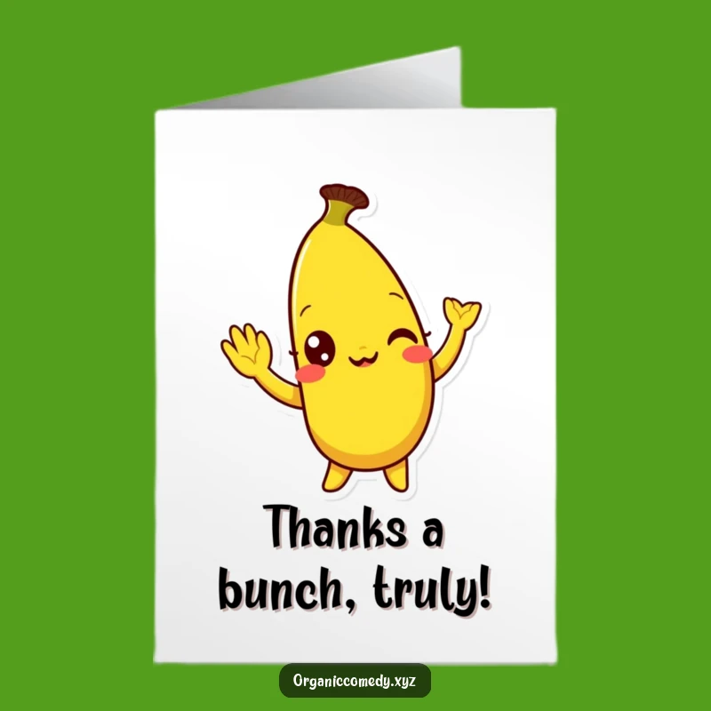 Free Printable Thank You Card: Funny Banana Wave Downloadable Gift
