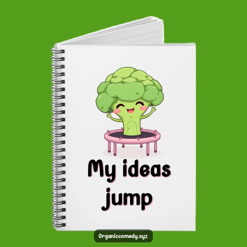 Funny Broccoli Bouncing Notebook: Giggling Veggie Journal