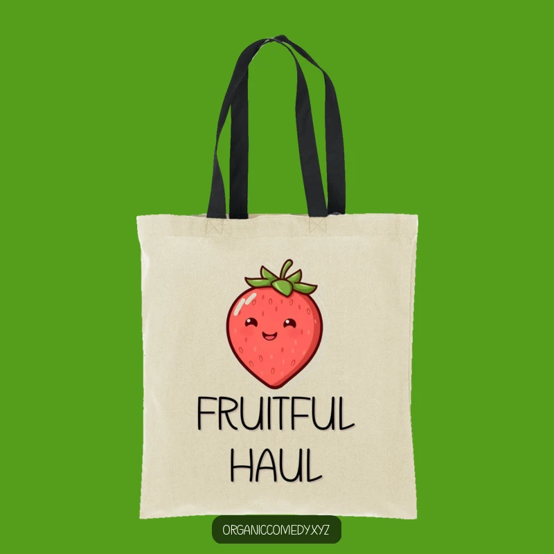 Funny Bouncing Strawberry Tote Bag - Chic Accessory for Happy Vibes